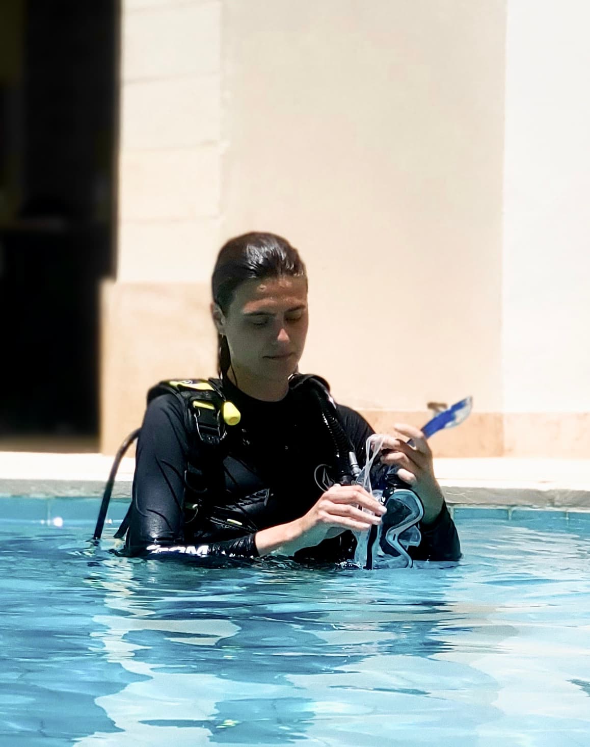 A diving course session
