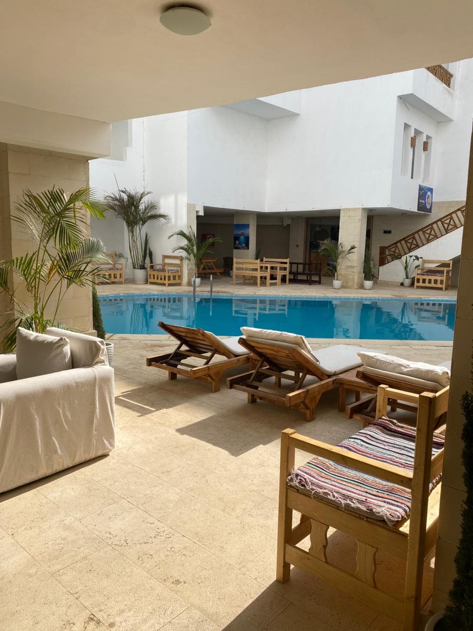 Hotel pool area